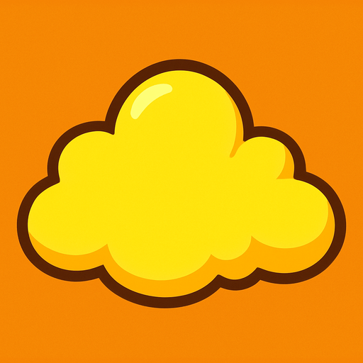 cloud yellow.
In-Game asset.  2d.  High contrast.  No shadows