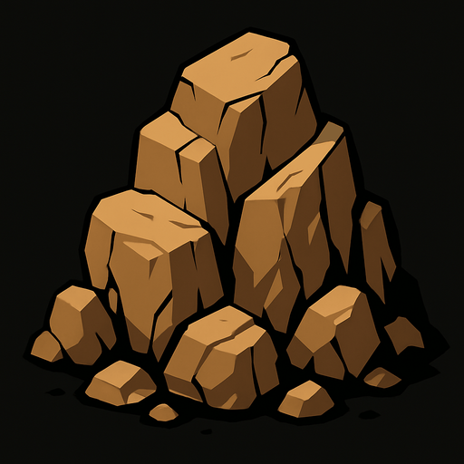 kayalık.
In-Game asset.  2d.  High contrast.  No shadows
