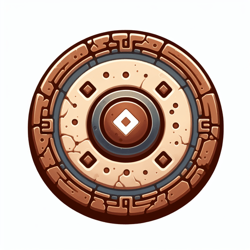 soil button.
Single Game Texture.  In-Game asset.  2d.  Blank background.  High contrast.  No shadows