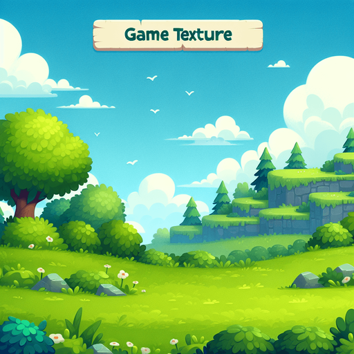 green meadow.
Single Game Texture.  In-Game asset.  2d.  Blank background.  High contrast.  No shadows