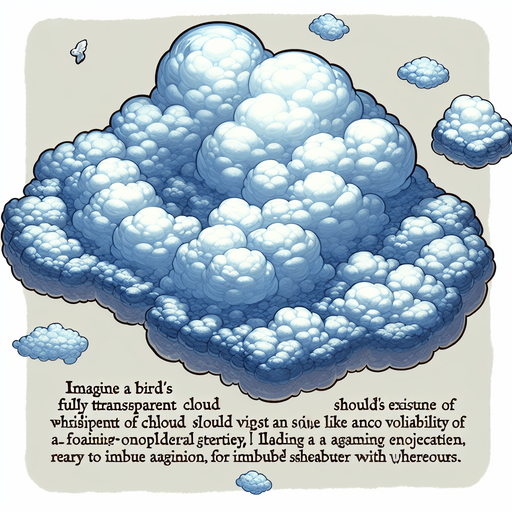 Fully Transparent cloud viewed from the top.
Single Game Sprite Texture.  No background.