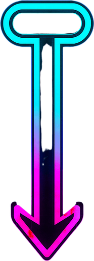 Cyberpunk style hold note for music rhythm game.
In-Game asset.  2d.  High contrast.  No shadows