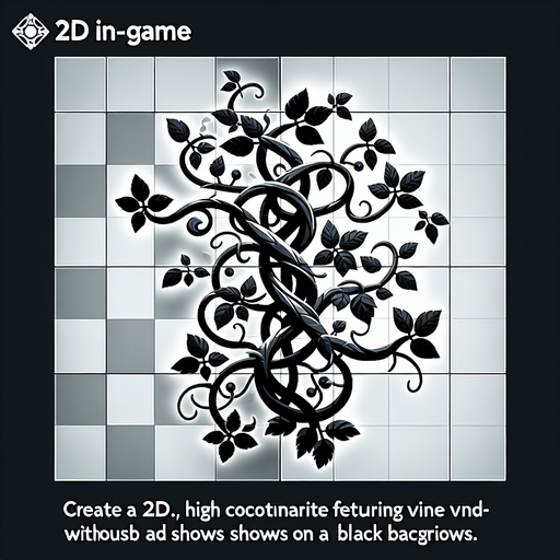 vine.
Single Game Texture. In-Game asset. 2d. Blank background. High contrast. No shadows.