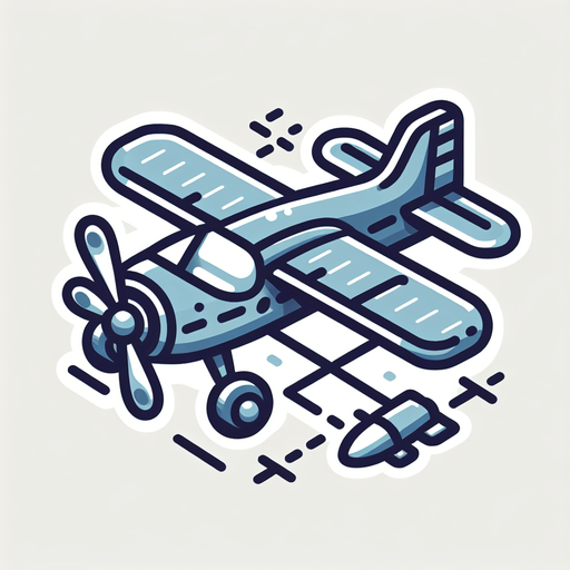 Small aeroplane.
Single Game Texture. In-Game asset. 2d. Blank background. High contrast. No shadows.