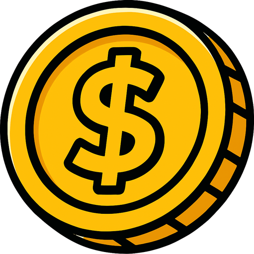 coin.
In-Game asset.  2d.  High contrast.  No shadows