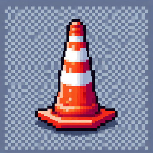 a traffic cone.
video game sprite