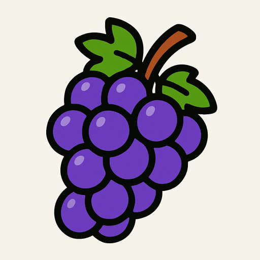 grape.
In-Game asset.  2d.  High contrast.  No shadows