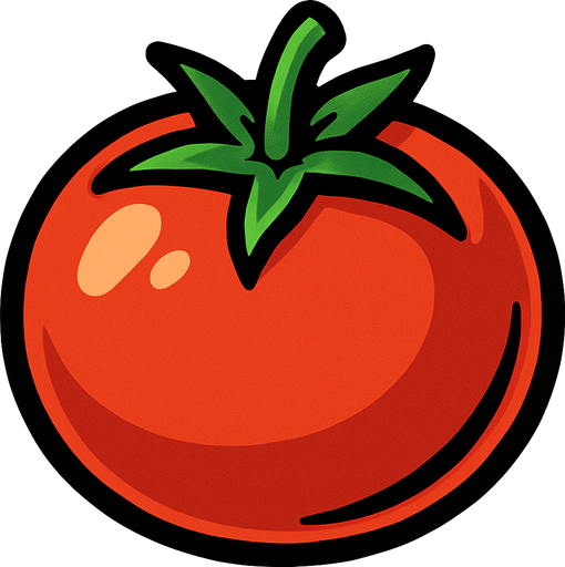 tomato.
In-Game asset.  2d.  High contrast.  No shadows