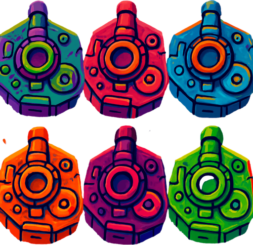 Do 6 different colors of this image.