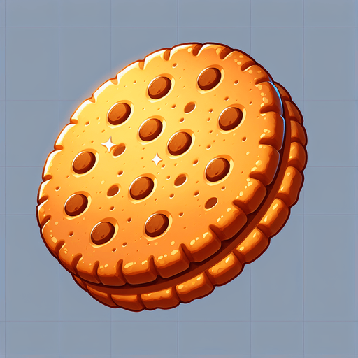 Biscuit Clicker: The Ultimate Indulgence!.
Single Game Texture. In-Game asset. 2d. Blank background. High contrast. No shadows.