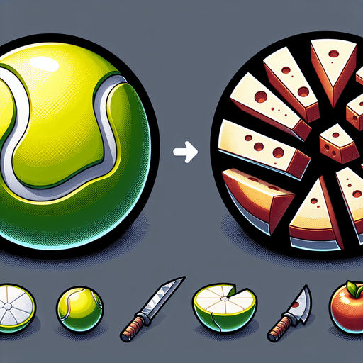 Тенисный мячик разрезыный и неращрещаный для игры похожой на фрукт ниндзя они как будто разные объекты 2д игра.
Single Game Texture. In-Game asset. 2d. Blank background. High contrast. No shadows.