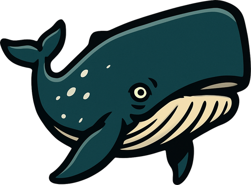 Sperm whale.
In-Game asset.  2d.  High contrast.  No shadows