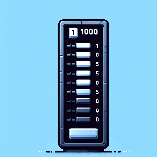 vertical slider. 1000 pixels tall and 50 pixels wide. with numbers 1 at top and 10 at bottom. 2d in-game asset. blank background no shadows. high contrast
Single Game Texture. In-Game asset. 2d. Blank background. High contrast. No shadows.