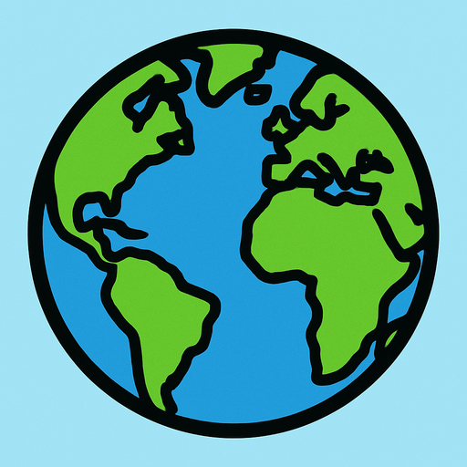 dünya resmi.
In-Game asset.  2d.  High contrast.  No shadows