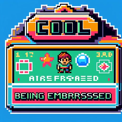 Make a 8-bit achievement.
Title:cool, being embarrassed.
description:lose in stage 1