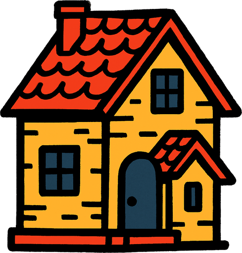 house.
In-Game asset.  2d.  High contrast.  No shadows