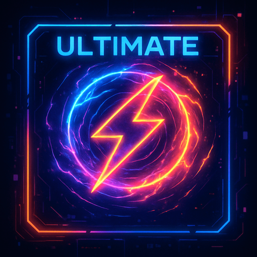 Ability icon 'Ultimate Storm' . cyberpunk. abstract. Futuer. different colors. HD colors