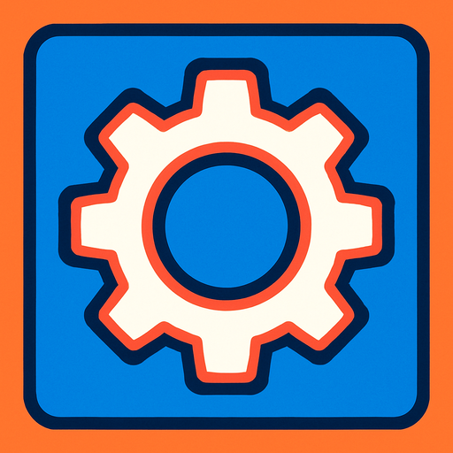 Settings icon.
In-Game asset.  2d.  High contrast.  No shadows