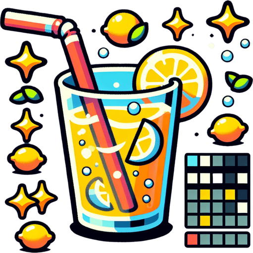 A nice glass of freshly made lemonade..
Single Game Texture. In-Game asset. 2d. Blank background. High contrast. No shadows.