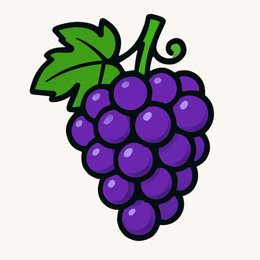 üzüm resmi.
In-Game asset.  2d.  High contrast.  No shadows