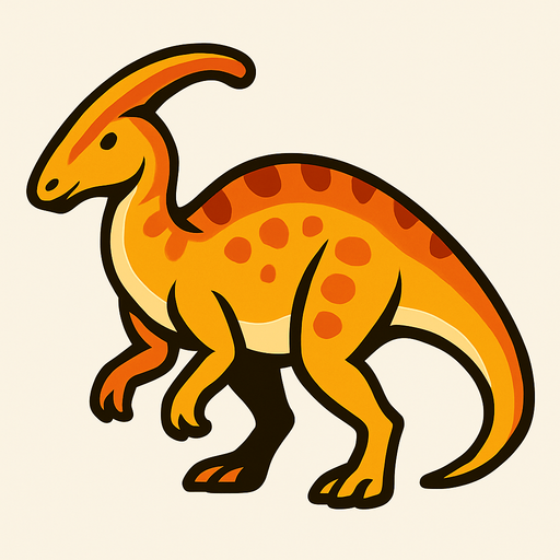 Parasaur.
In-Game asset.  2d.  High contrast.  No shadows