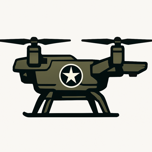 Military quadcopter side view
In-Game asset.  2d.  High contrast.  No shadows
