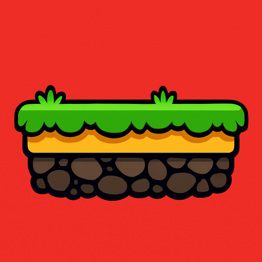 platform.
In-Game asset.  2d.  High contrast.  No shadows