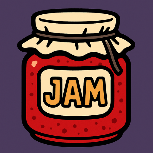 Jar of jam.
In-Game asset.  2d.  High contrast.  No shadows