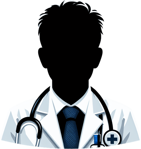 A doctor.
Single Game Texture. In-Game asset. 2d. Blank background. High contrast. No shadows.