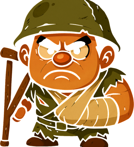 sarılı kolu boynuna as diger kolunun altına degnek koy