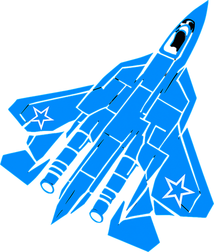 SU 57.
In-Game asset.  2d.  High contrast.  No shadows