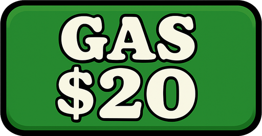 Make button green and change test to say 'Gas $20'