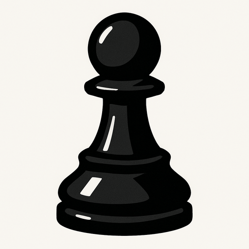 Black Pawn Chess.
In-Game asset.  2d.  High contrast.  No shadows
