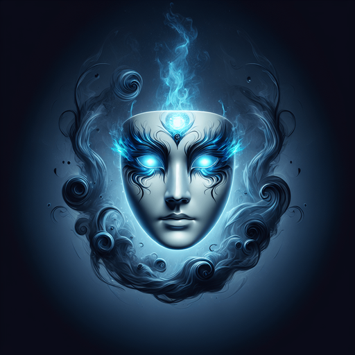Phantom Mask Icon:

A mysterious, floating mask with glowing eyes and tendrils of shadow curling around it, symbolizing illusions and deception..
Colors: White mask with glowing blue accents and black shadows.