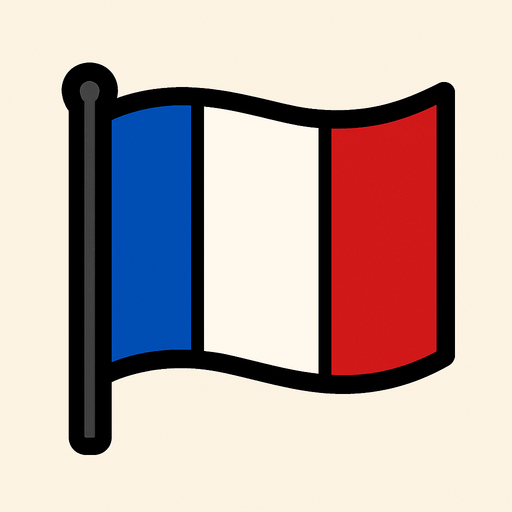 france flag.
In-Game asset.  2d.  High contrast.  No shadows