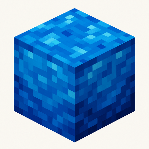 Minecraft su bloğu.
In-Game asset.  High contrast.  No shadows