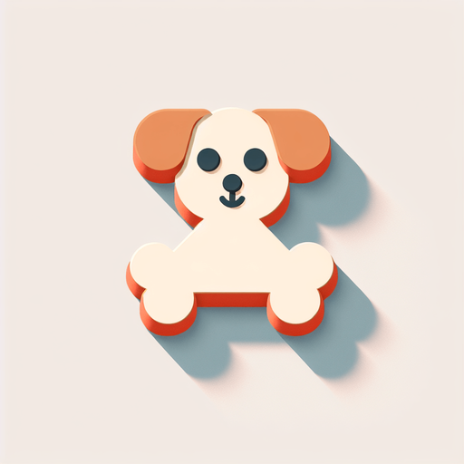 a cute looking dog toy shaped like a bone..
Single Game Texture. In-Game asset. 2d. Blank background. High contrast. No shadows.