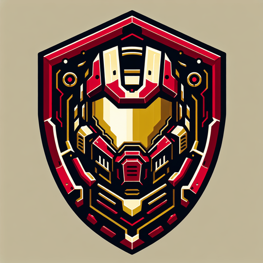 A shield of IRON MAN.
Single Game Texture. In-Game asset. 2d. Blank background. High contrast. No shadows.