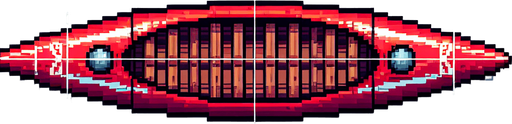 sprite sheet for an olympic red large width canoe. bird-eye view. pixelated..
Single Game Texture. In-Game asset. 2d. Blank background. High contrast. No shadows.
