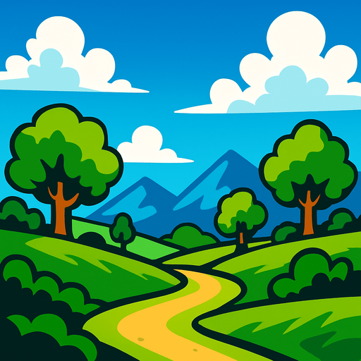 Güzel bir arkaplanı.
In-Game asset.  2d.  High contrast.  No shadows