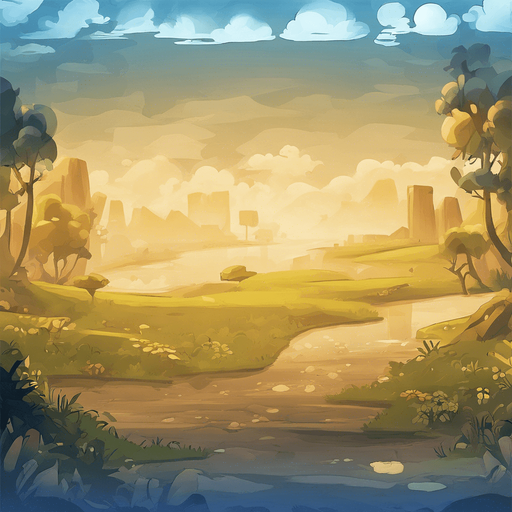 Same image, but in vector game art style without blur.