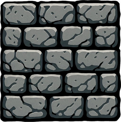 Taş duvar.
In-Game asset.  2d.  High contrast.  No shadows