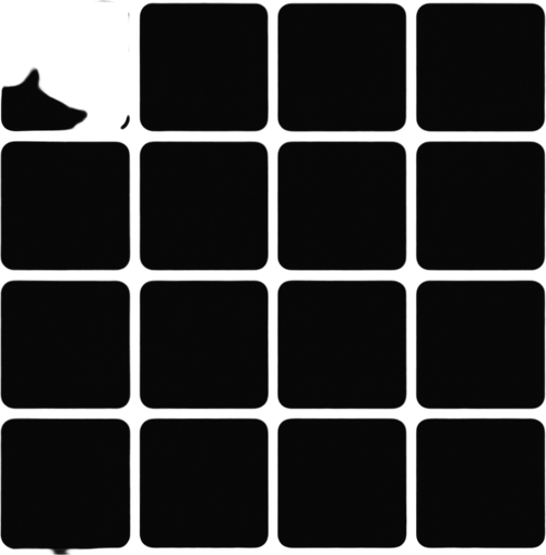 4x4 grid no emoji no text , dark,black,shadow.
In-Game asset.  2d.  High contrast.  No shadows