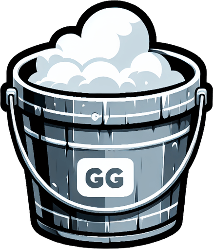 Bucket.
Single Game Texture.  In-Game asset.  Blank background.  High contrast.  No shadows