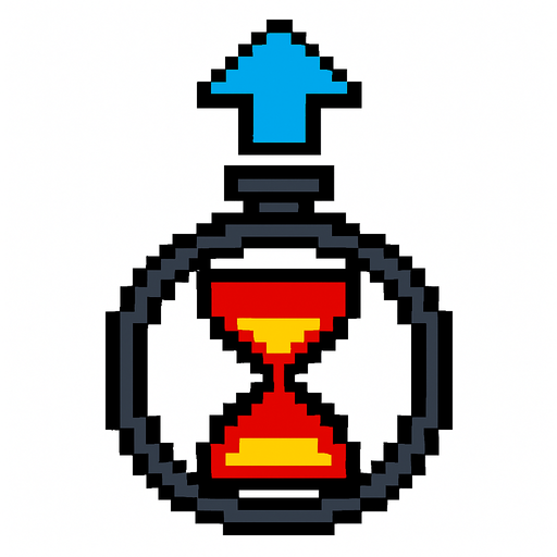 Slow timer pixel.
In-Game asset.  2d.  High contrast.  No shadows