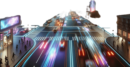 city landscape.
video game style