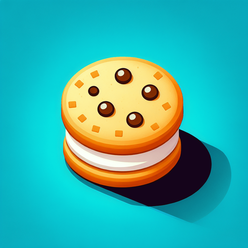 A delicious plain vanilla cookie, where three bites have been taken. Single Game Texture. In-Game asset. 2d. Blank background. High contrast. No shadows.
