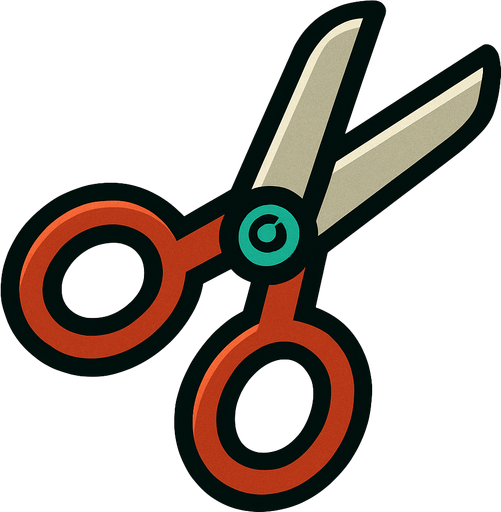 Scissors.
In-Game asset.  2d.  High contrast.  No shadows