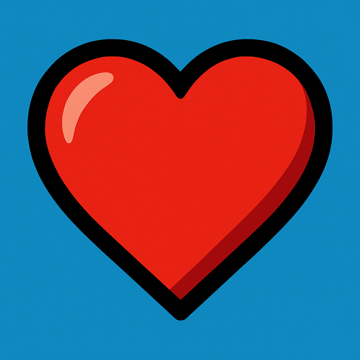 Heart.
In-Game asset.  2d.  High contrast.  No shadows