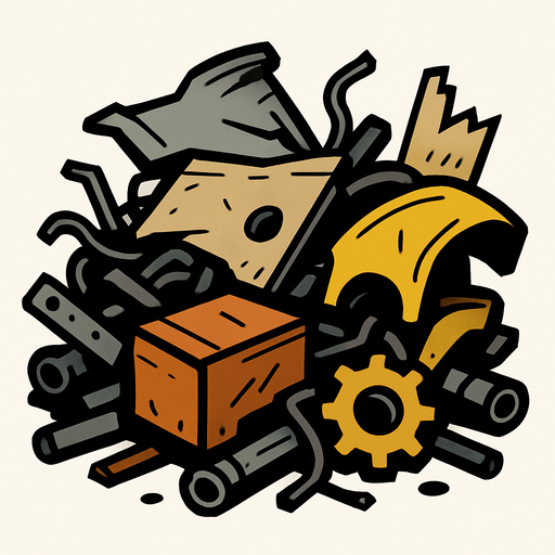 CHATARRA.
In-Game asset.  2d.  High contrast.  No shadows